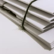 white paper folders with black tie 1764956 2