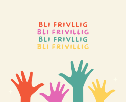 Cream Minimalist International Volunteer Day Instagram Post With Colorful Hands Illustration
